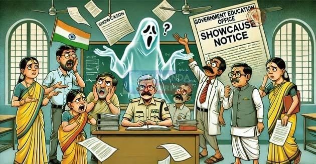 Amazing act of the education department, dead teacher's salary stopped, show cause notice issued!